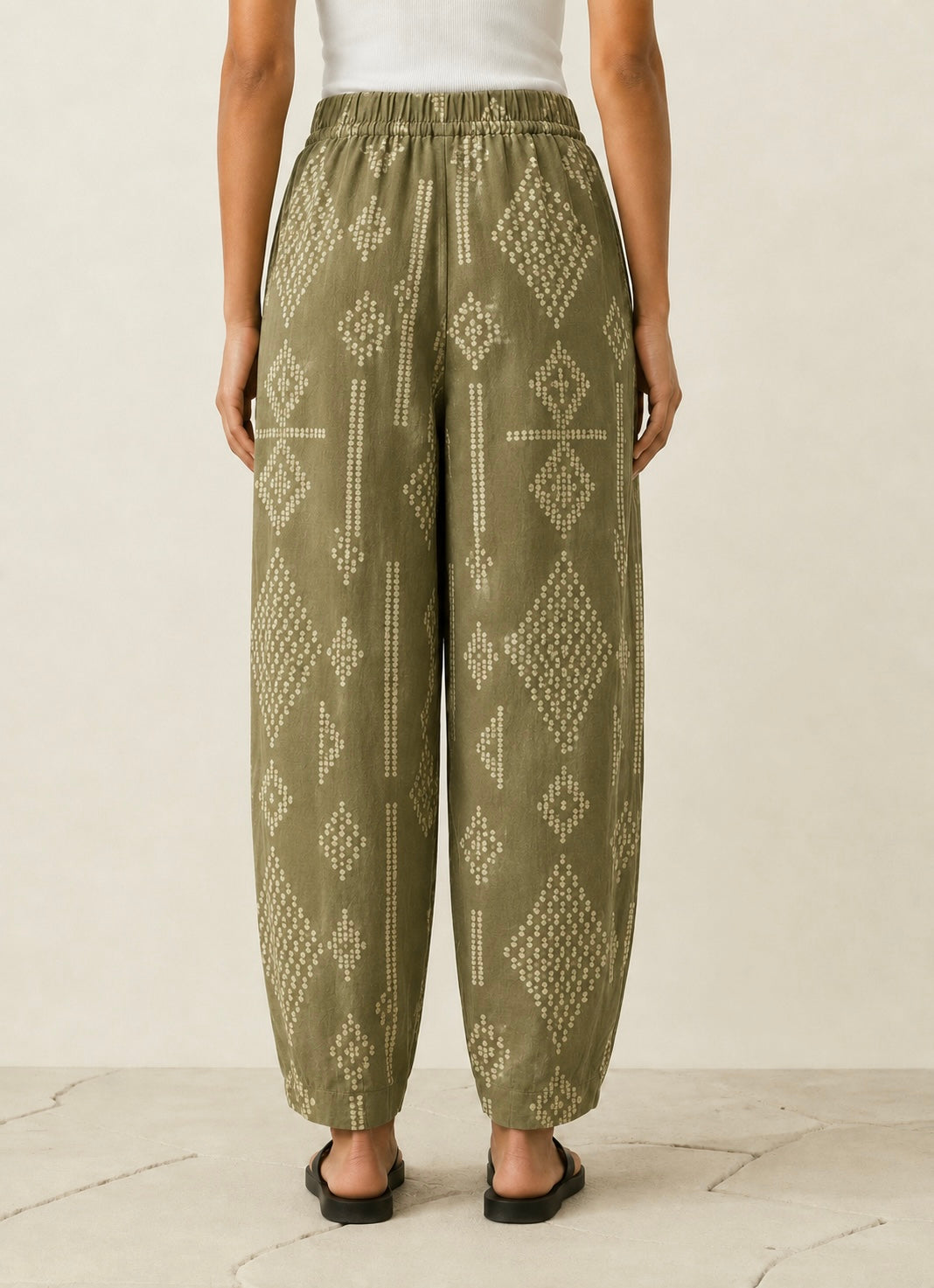 Balloon Linen Pants “Olive”