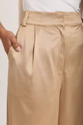 Aura Satin Pants " Beige"