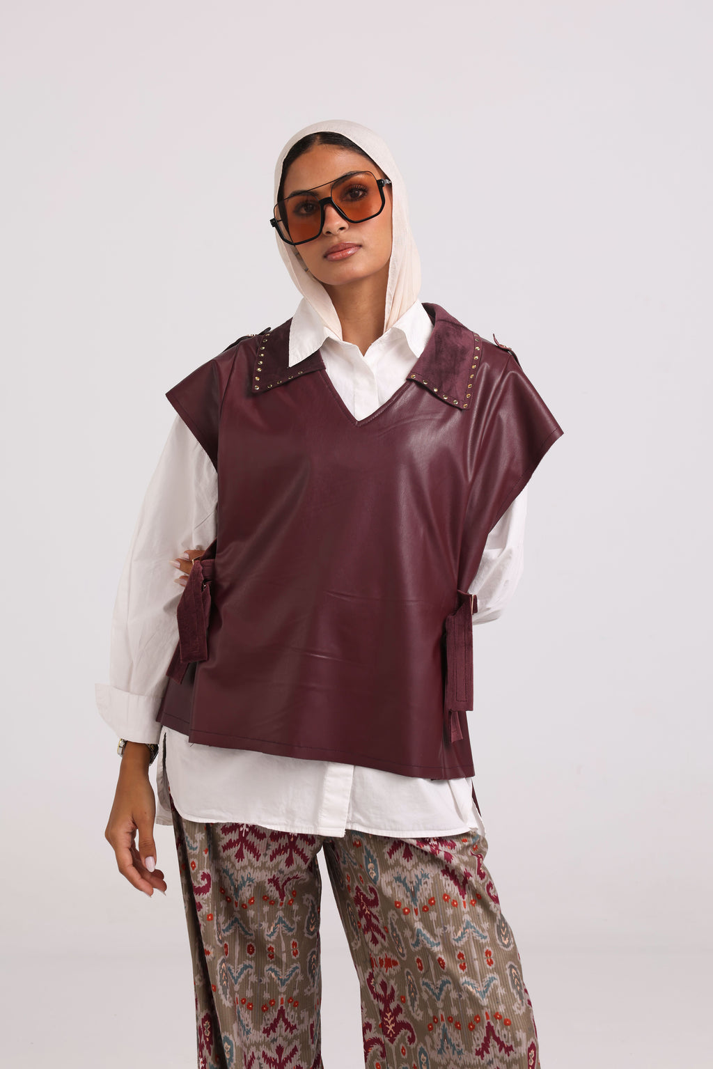 Vellum-Vest " Burgundy"