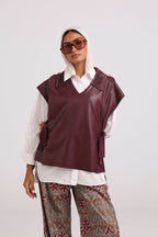 Vellum-Vest " Burgundy"