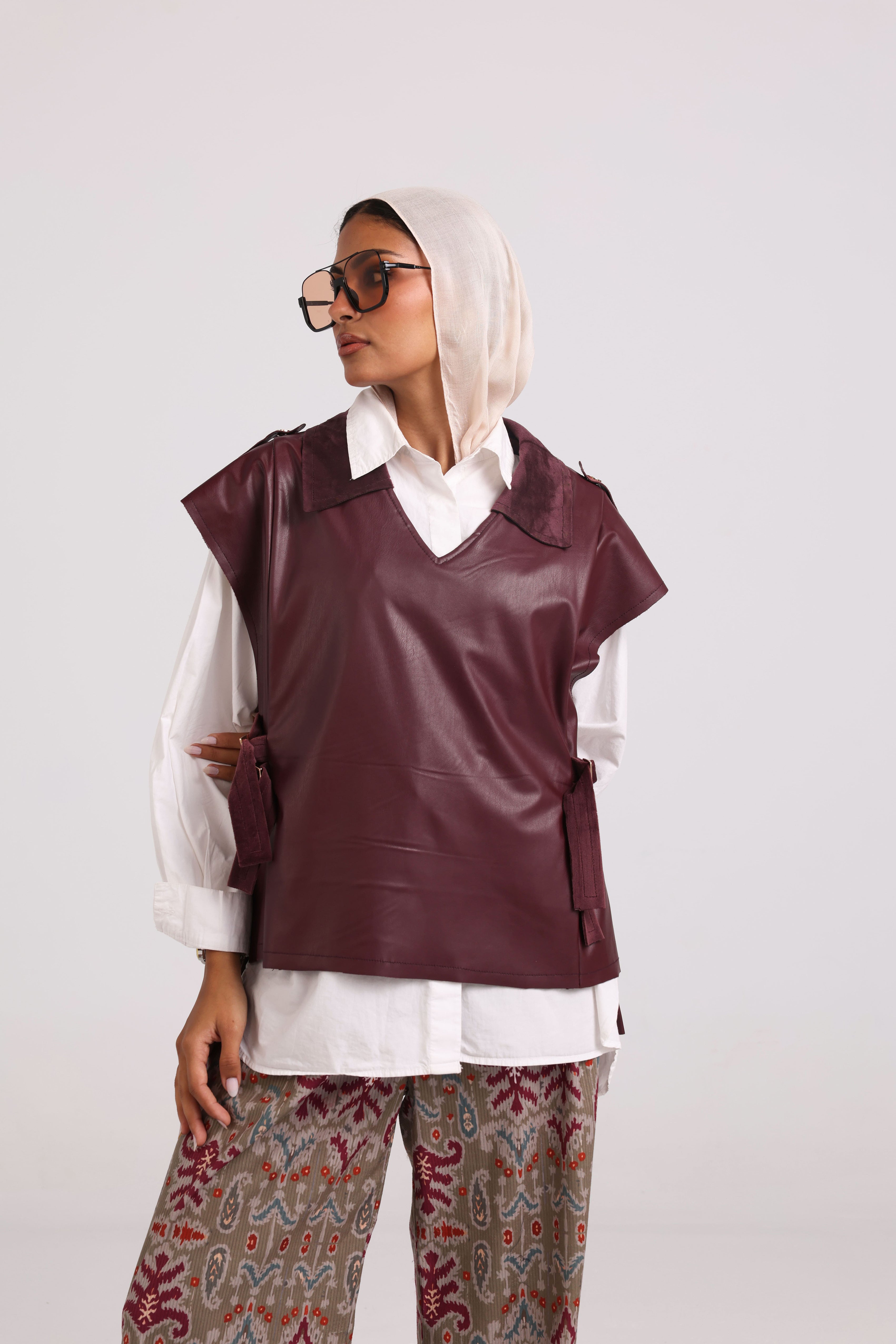 Vellum-Vest " Burgundy"
