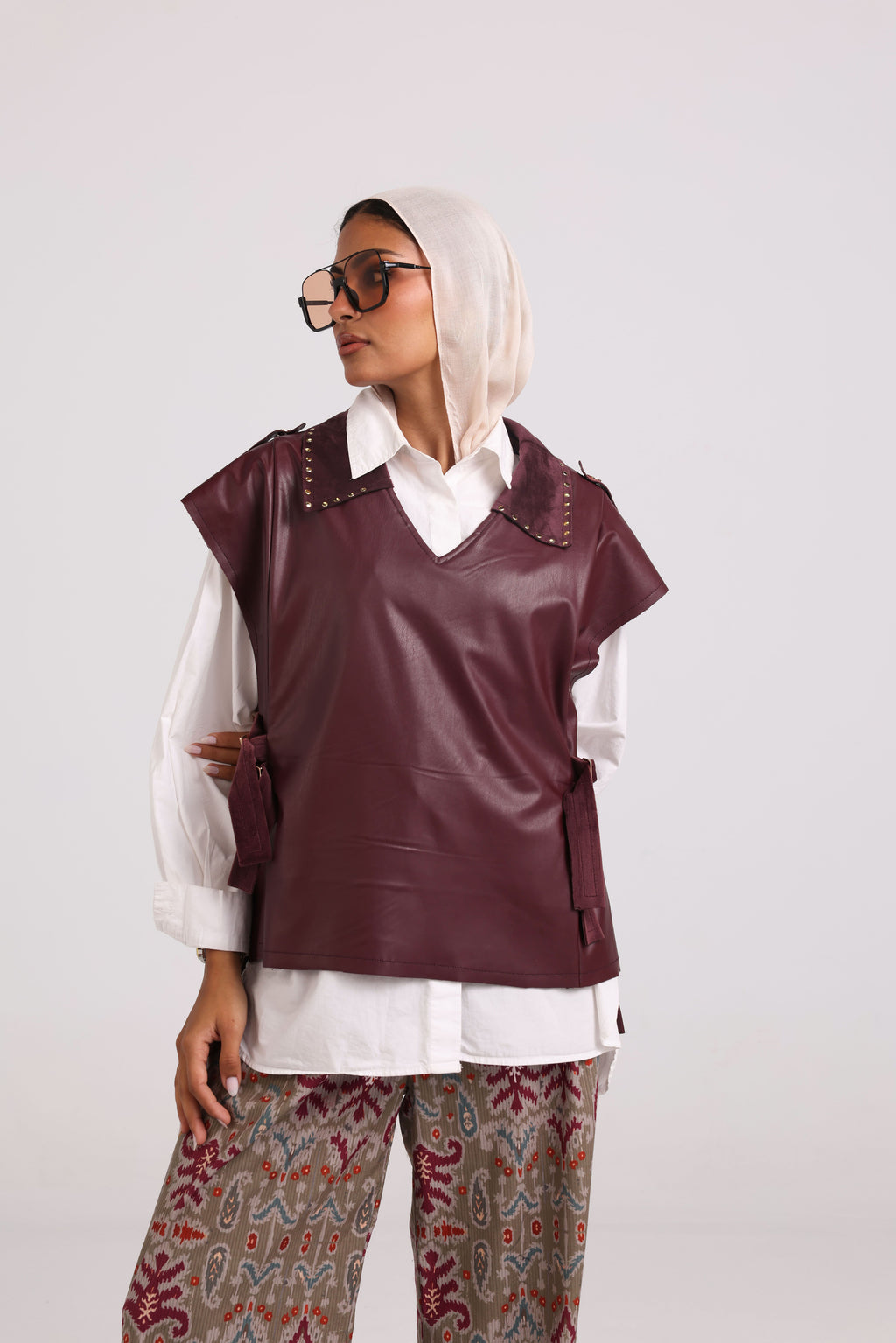 Vellum-Vest " Burgundy"