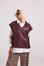 Vellum-Vest " Burgundy"