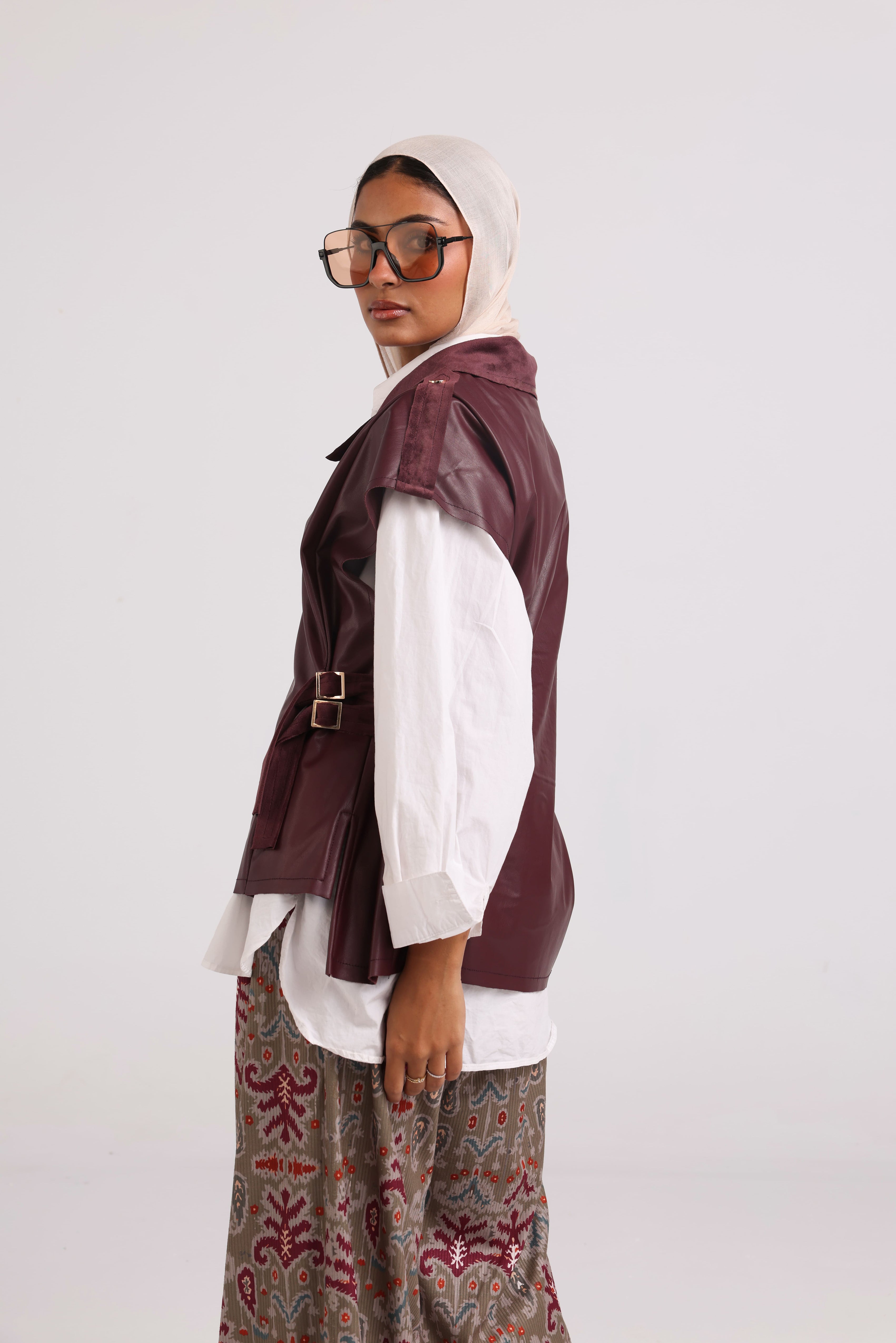 Vellum-Vest " Burgundy"