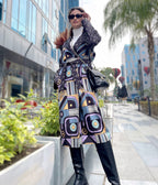 Retro Charcoal Trench Coat