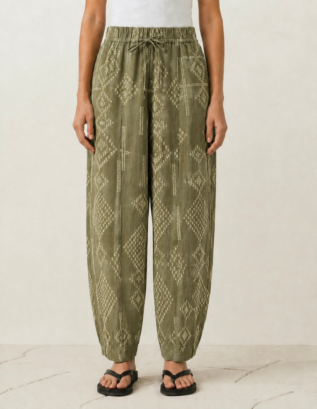 Balloon Linen Pants “Olive”
