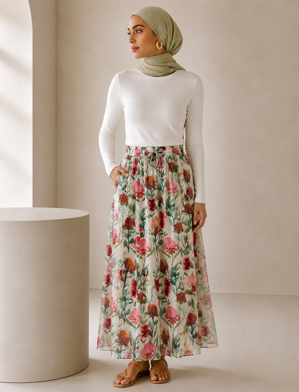 Flora Chiffon Skirt
