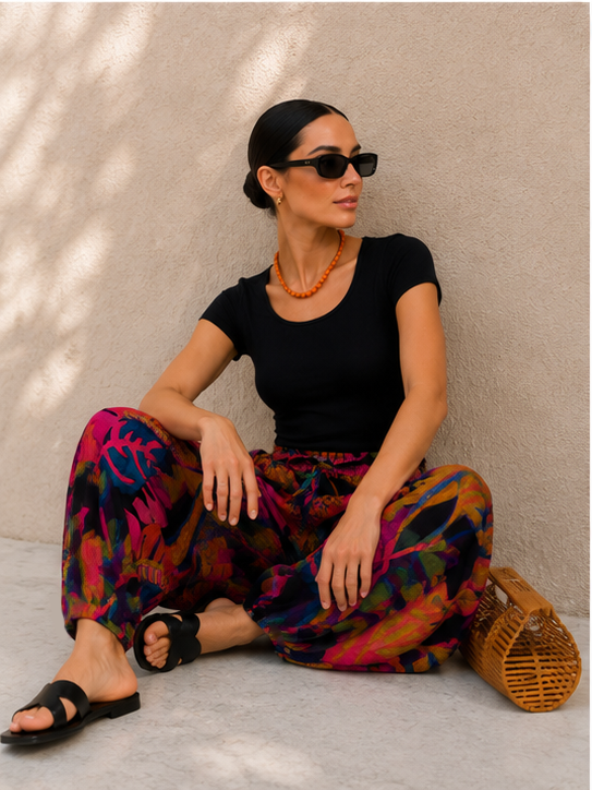 Dark Forest Balloon linen pants