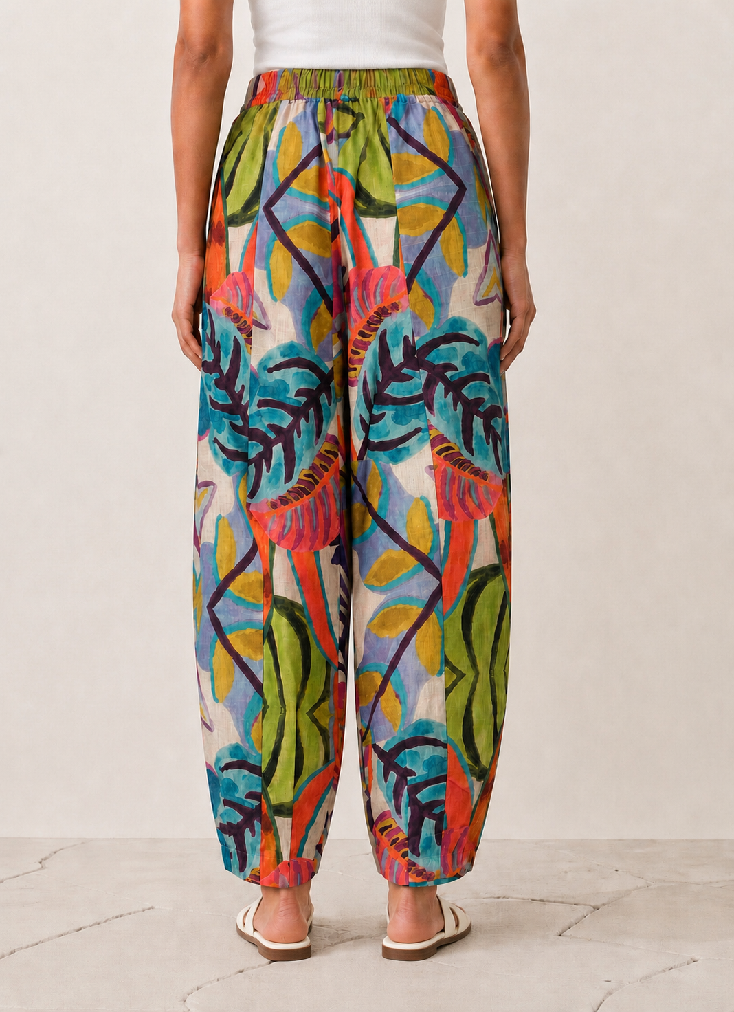 Balloon Linen Pants “Floral”