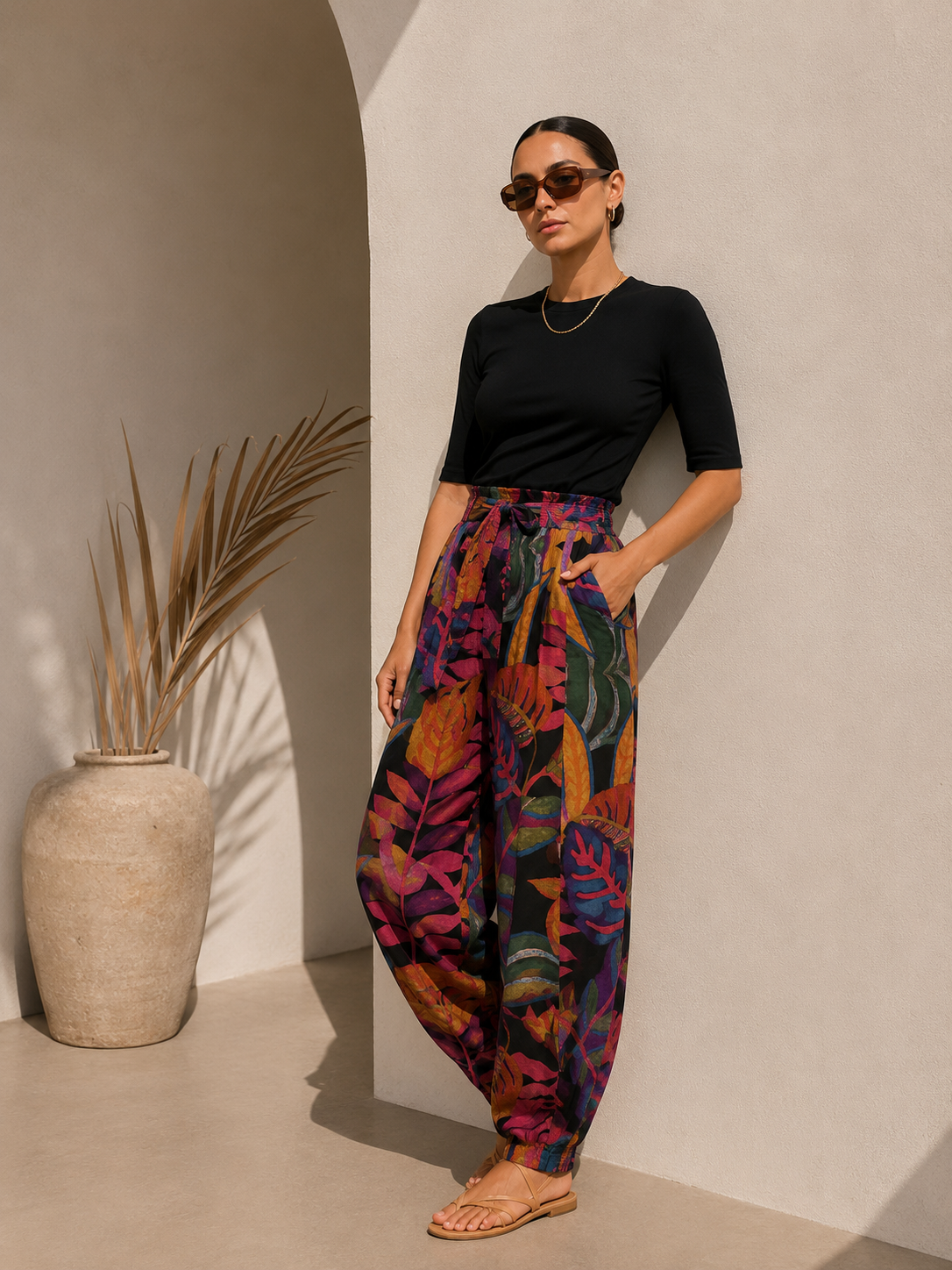 Dark Forest Balloon linen pants
