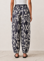 Balloon Linen Pants “Black & White ”