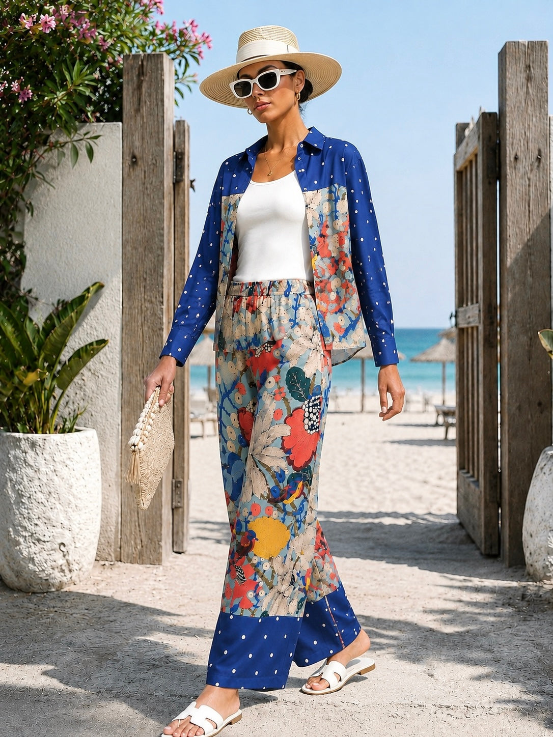 Santorini Satin Blouse