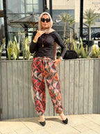 Balloon Linen Pants “Geometric ”