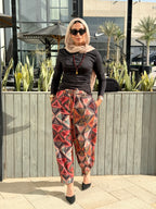 Balloon Linen Pants “Geometric ”