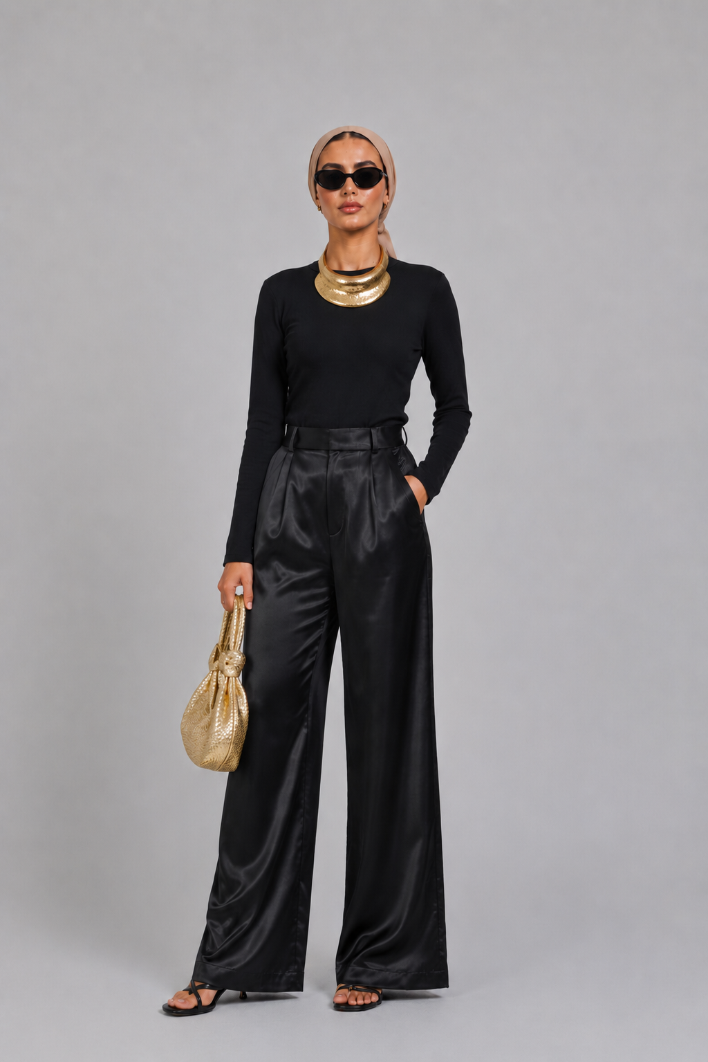 Aura Satin Pants " Black"