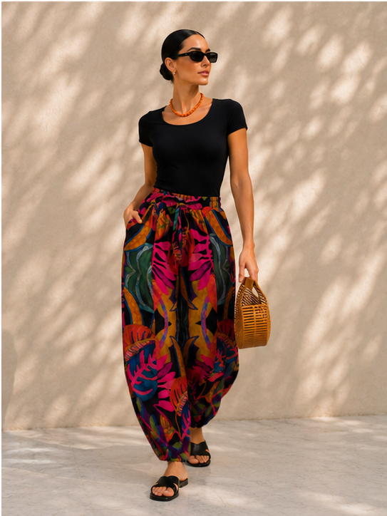 Dark Forest Balloon linen pants