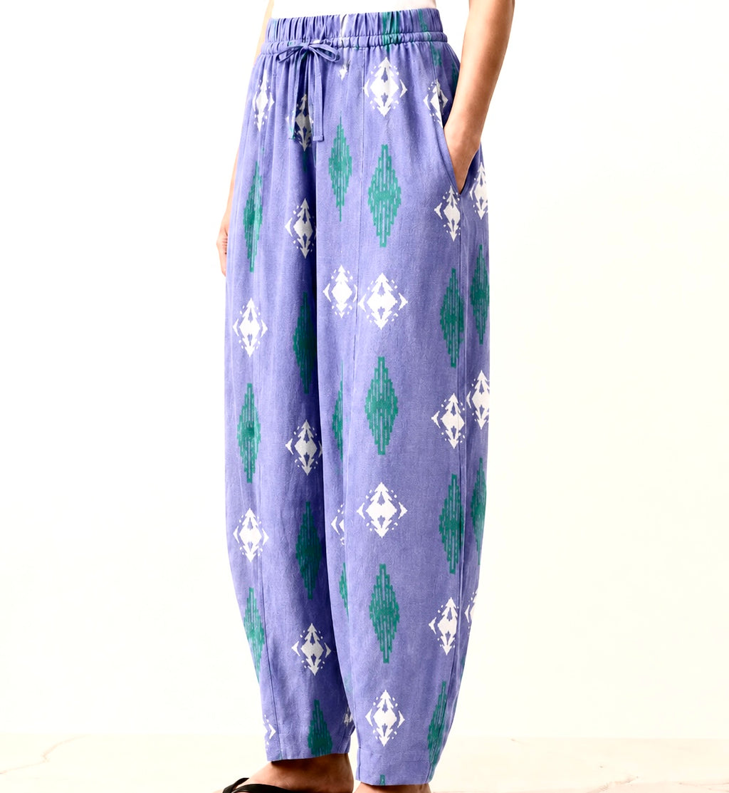 Balloon Linen Pants “lavender blue”