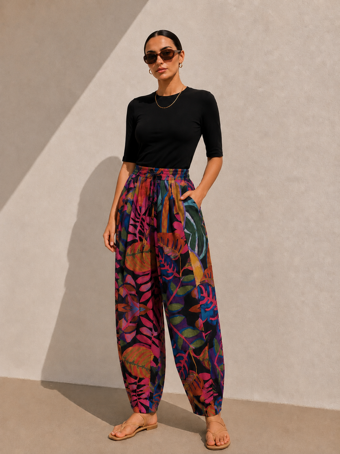 Dark Forest Balloon linen pants