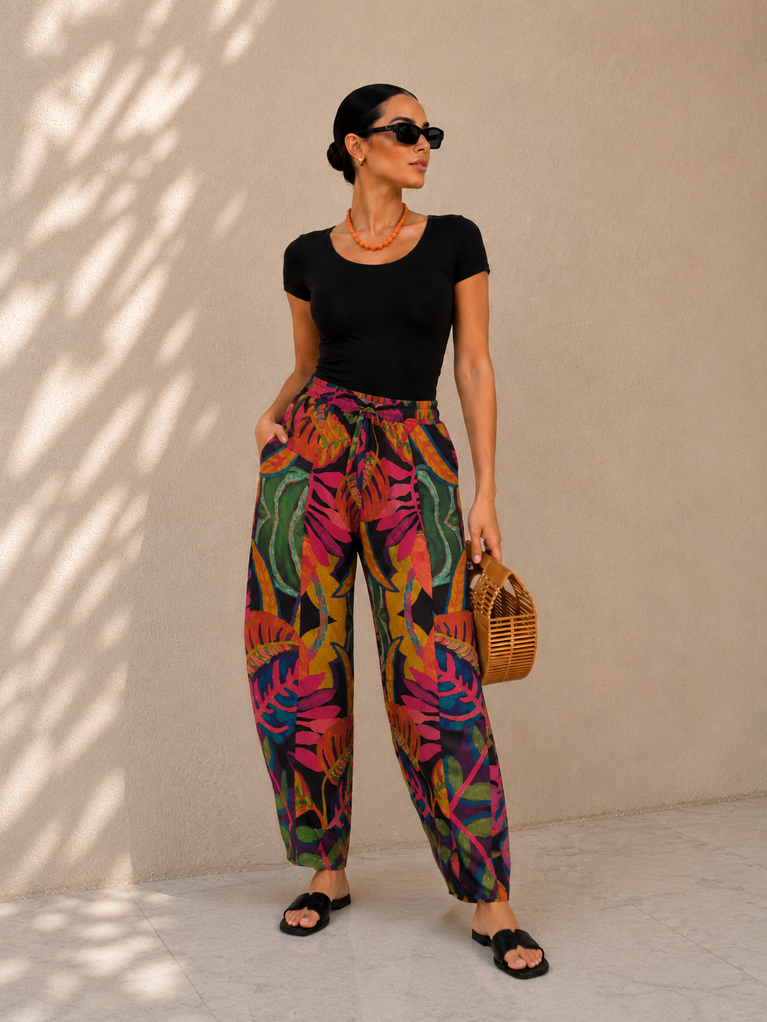 Dark Forest Balloon linen pants