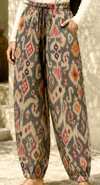 Boho balloon linen pants
