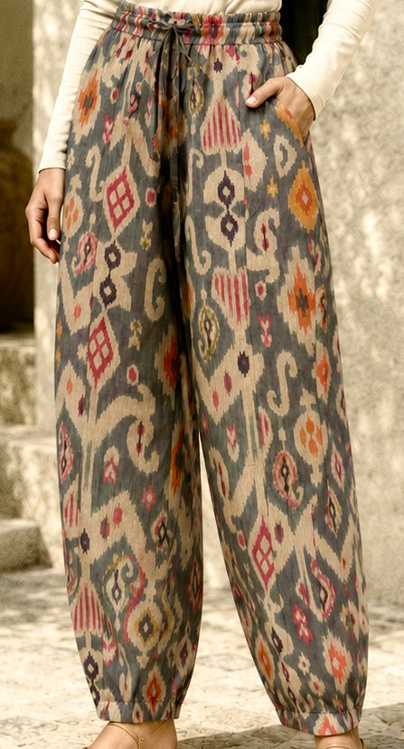 Boho balloon linen pants