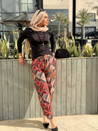 Balloon Linen Pants “Geometric ”