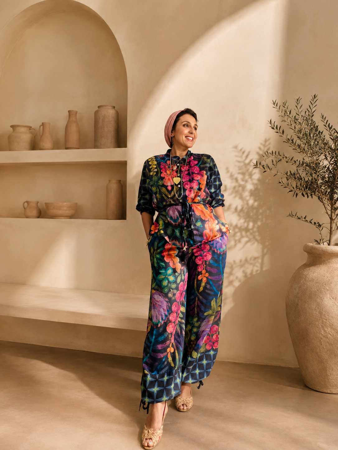Soléa tropical linen pants