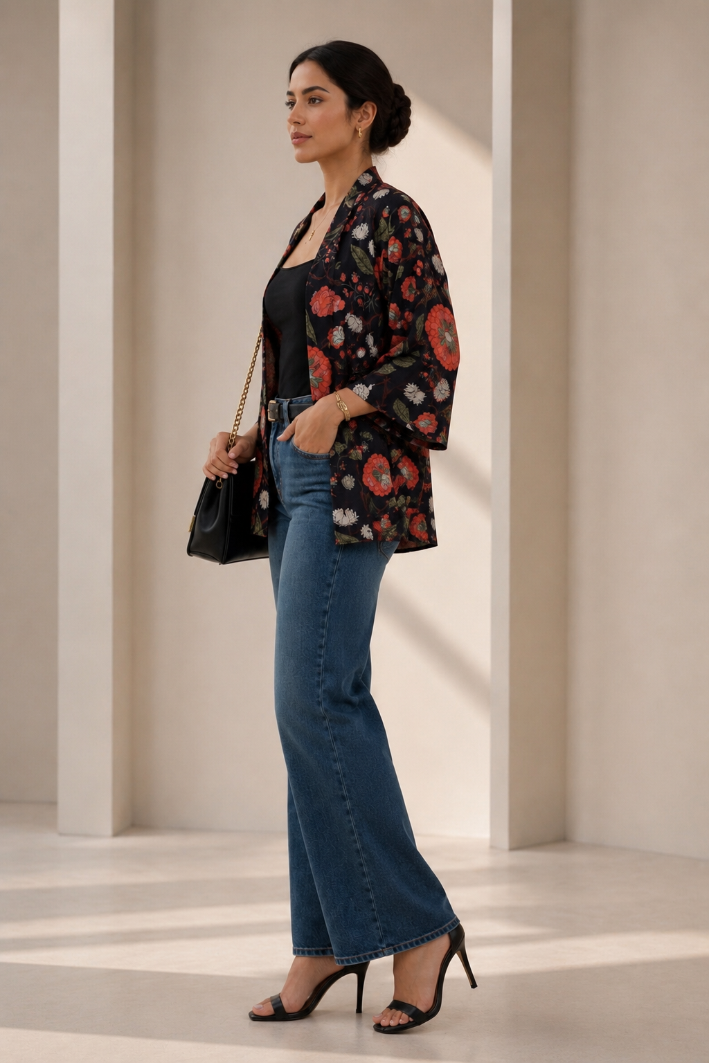 Orchid Satin Kimono