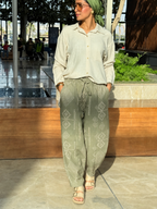 Balloon Linen Pants “Olive”
