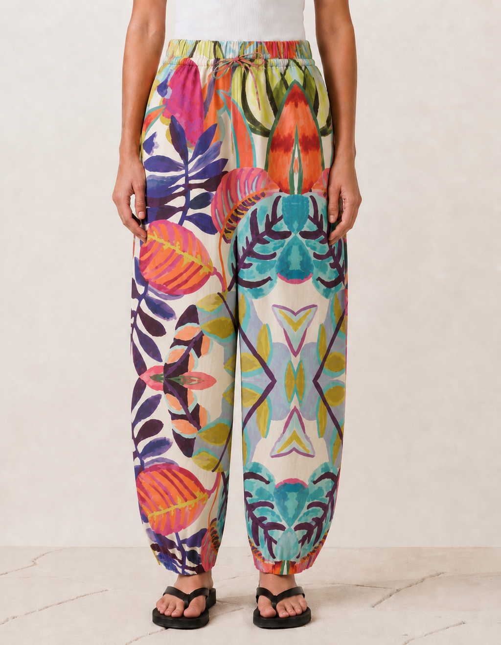 Balloon Linen Pants “Floral”