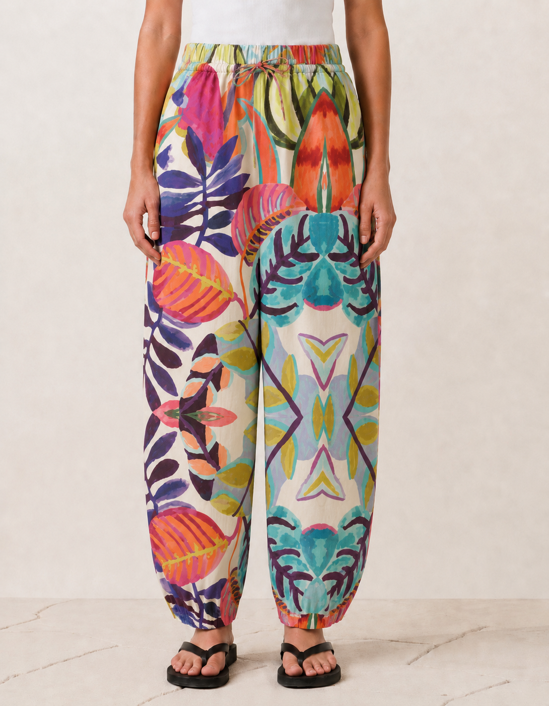 Balloon Linen Pants “Floral”