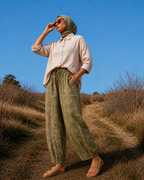Balloon Linen Pants “Olive”