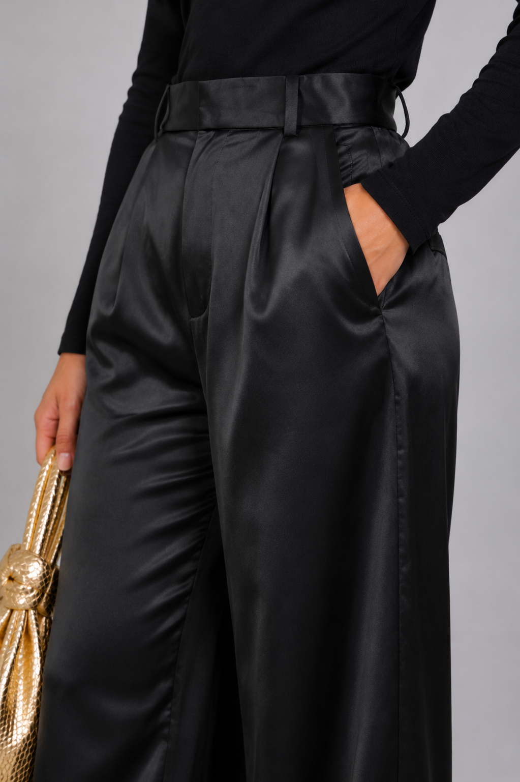 Aura Satin Pants " Black"