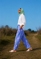 Balloon Linen Pants “lavender blue”