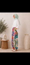 Balloon Linen Pants “Floral”