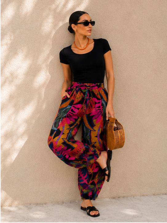 Dark Forest Balloon linen pants