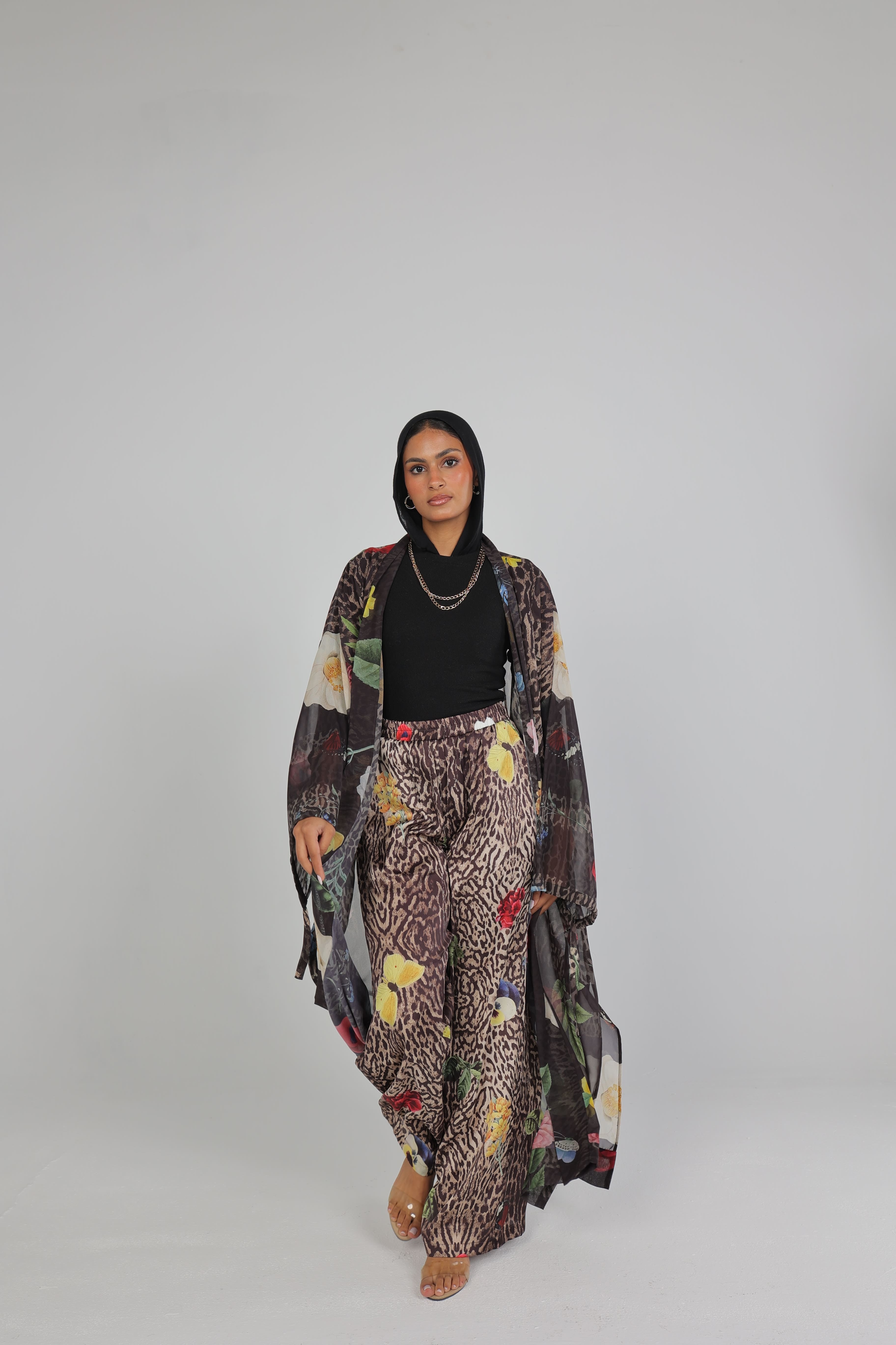 Leopard Satin Pants