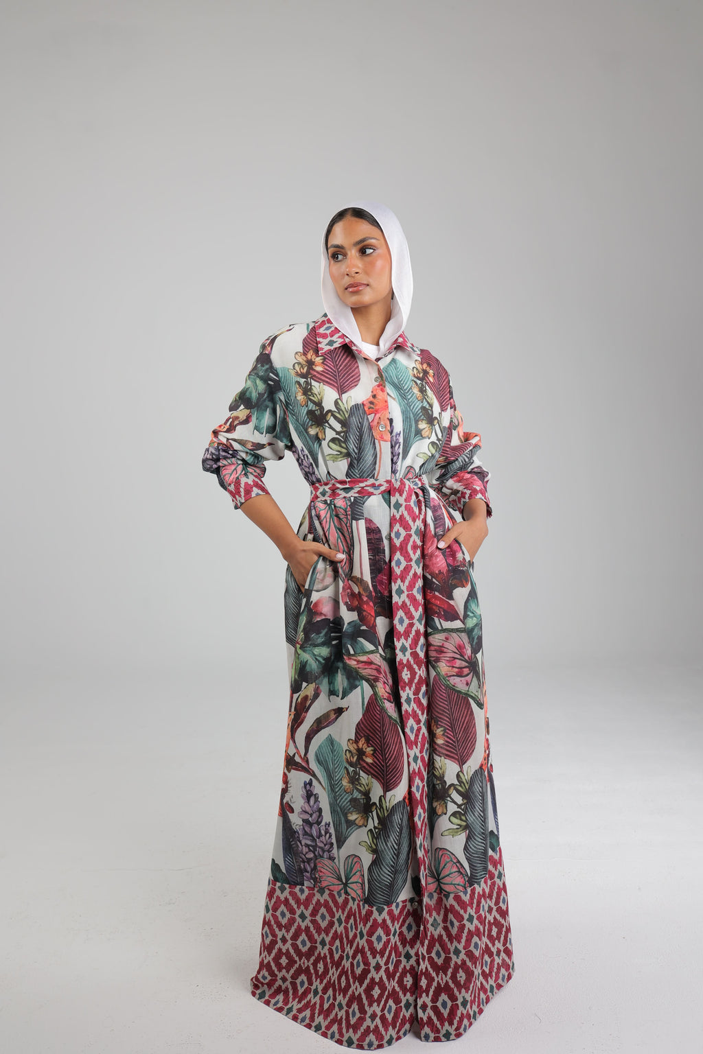 Tropical Linen Dress