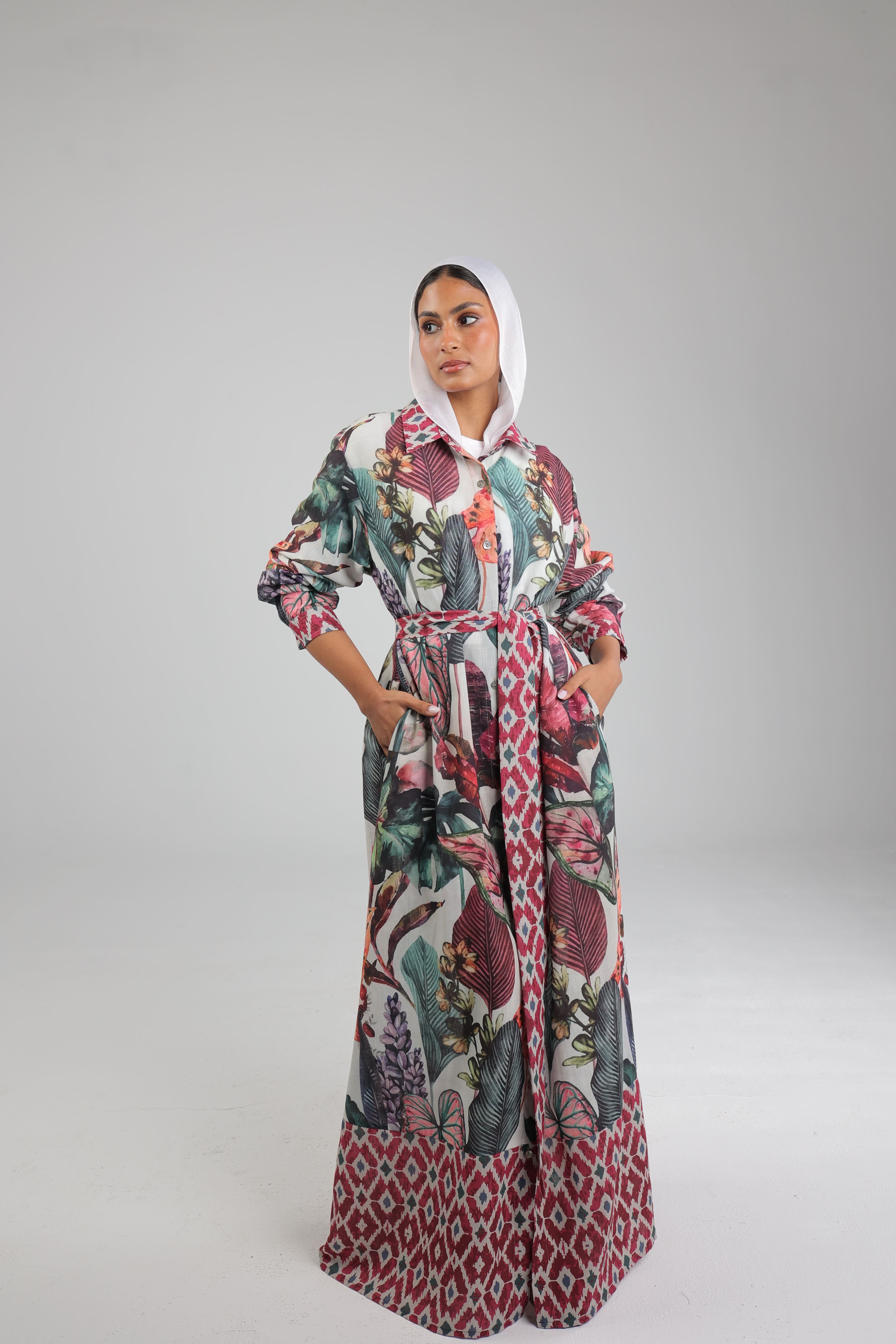 Tropical Linen Dress