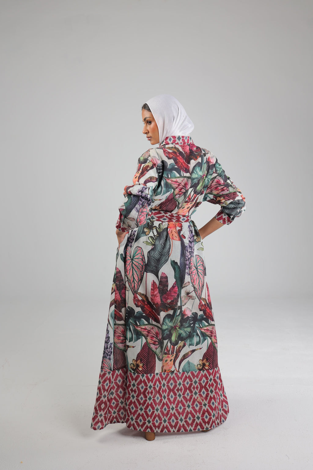 Tropical Linen Dress