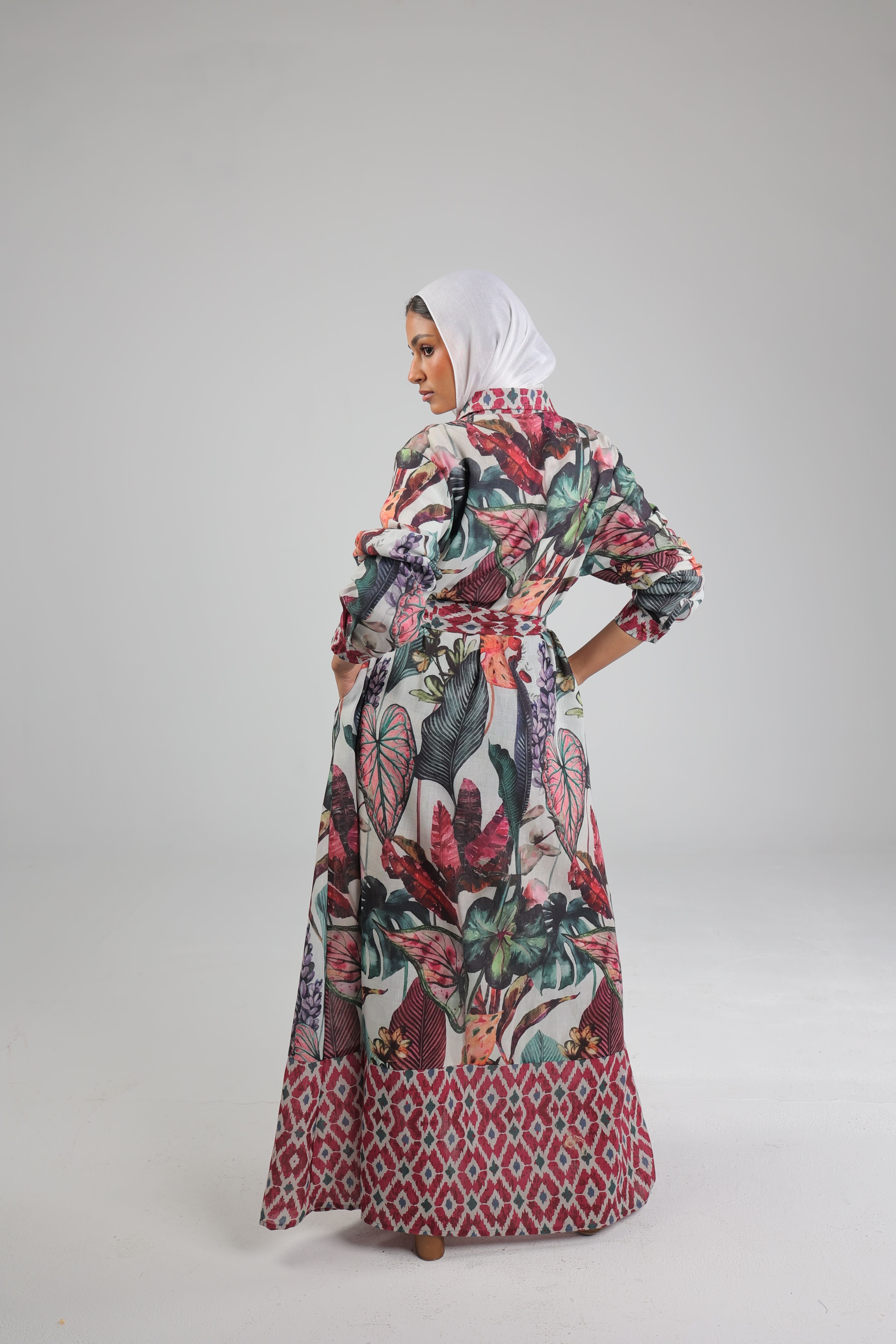 Tropical Linen Dress