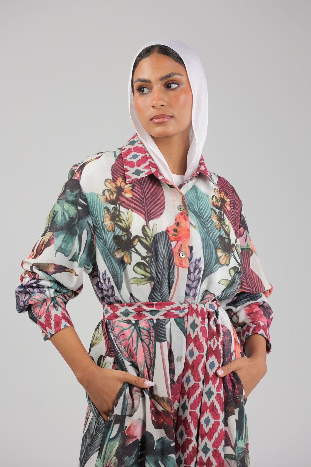 Tropical Linen Dress