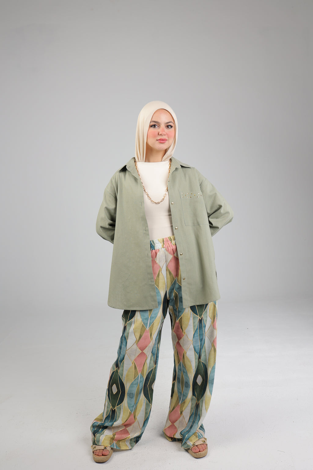 MOSAIC LINEN PANTS