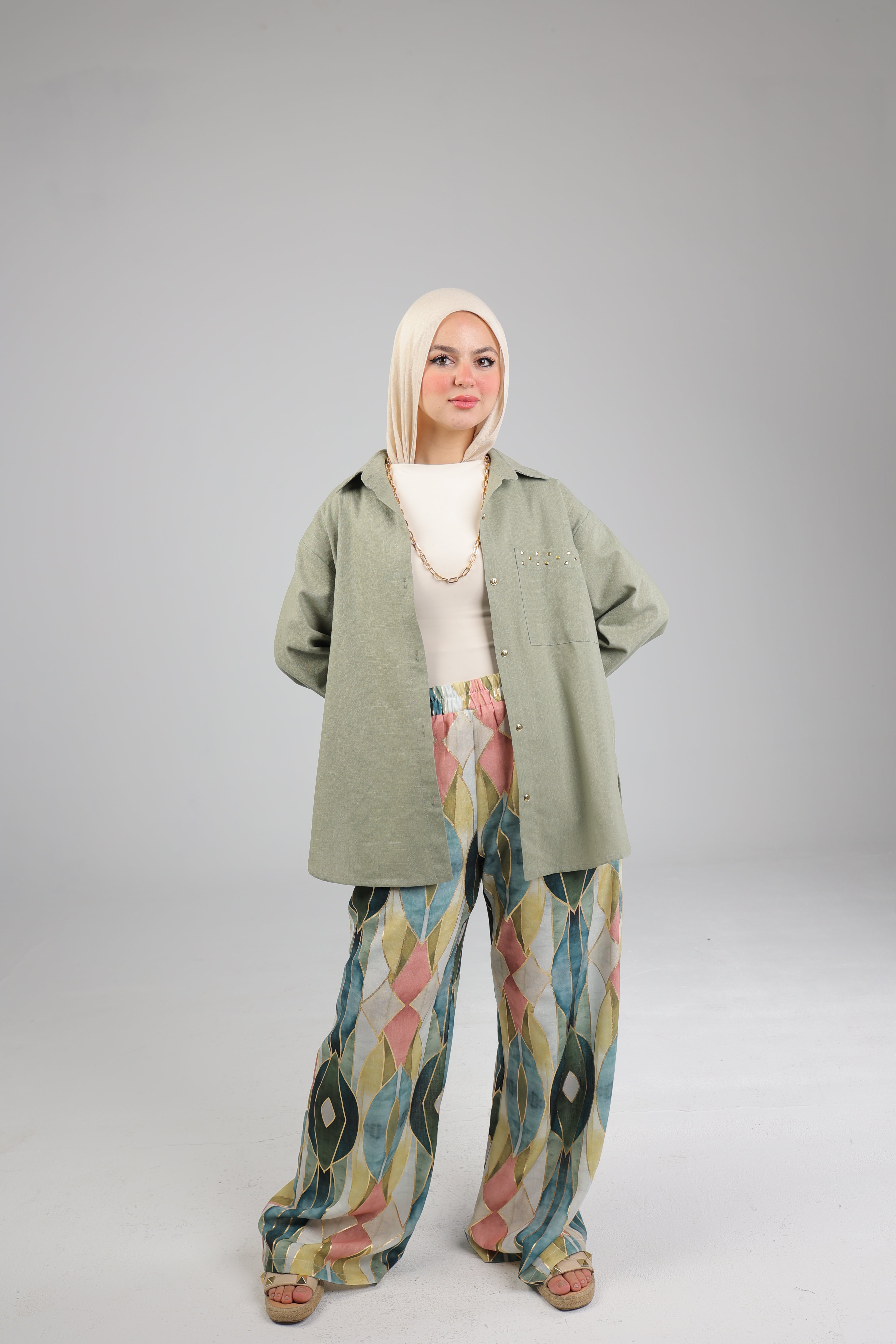 MOSAIC LINEN PANTS