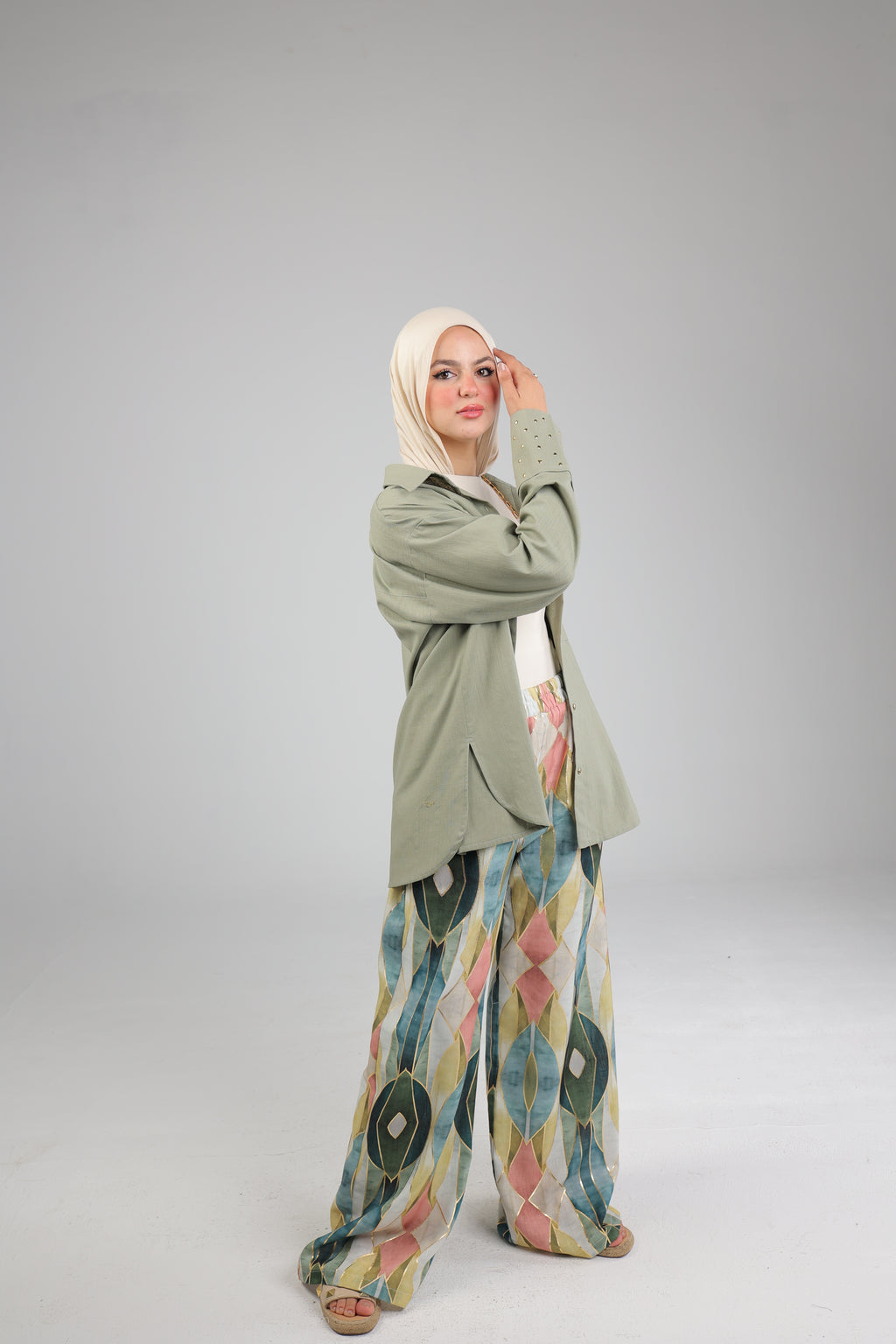 MOSAIC LINEN PANTS
