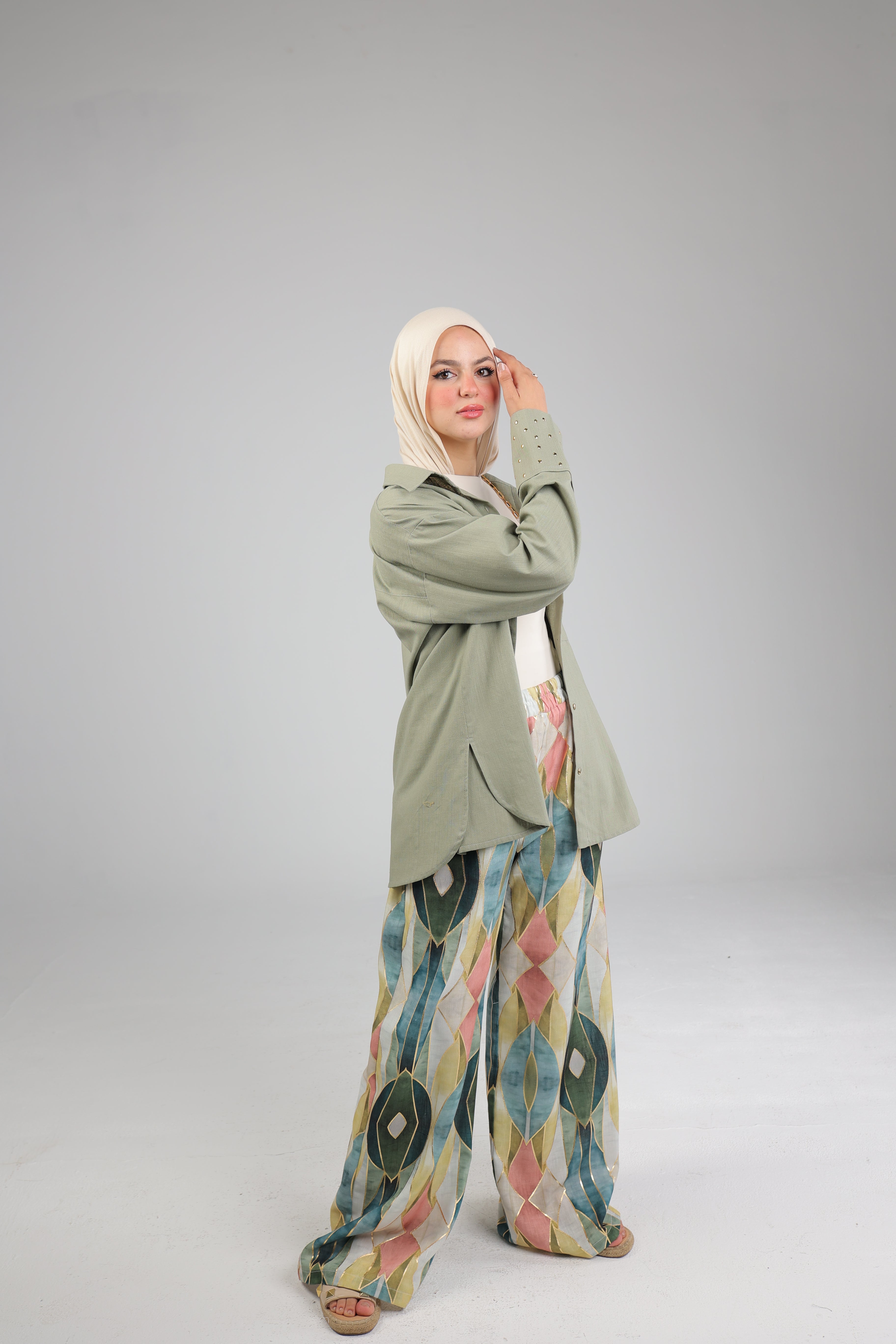 MOSAIC LINEN PANTS