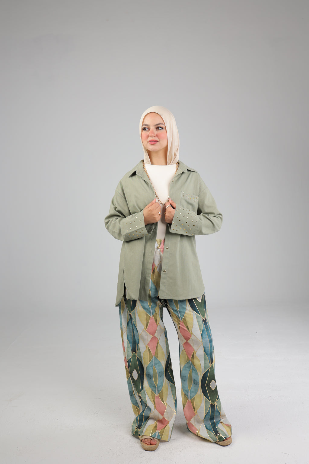 MOSAIC LINEN PANTS