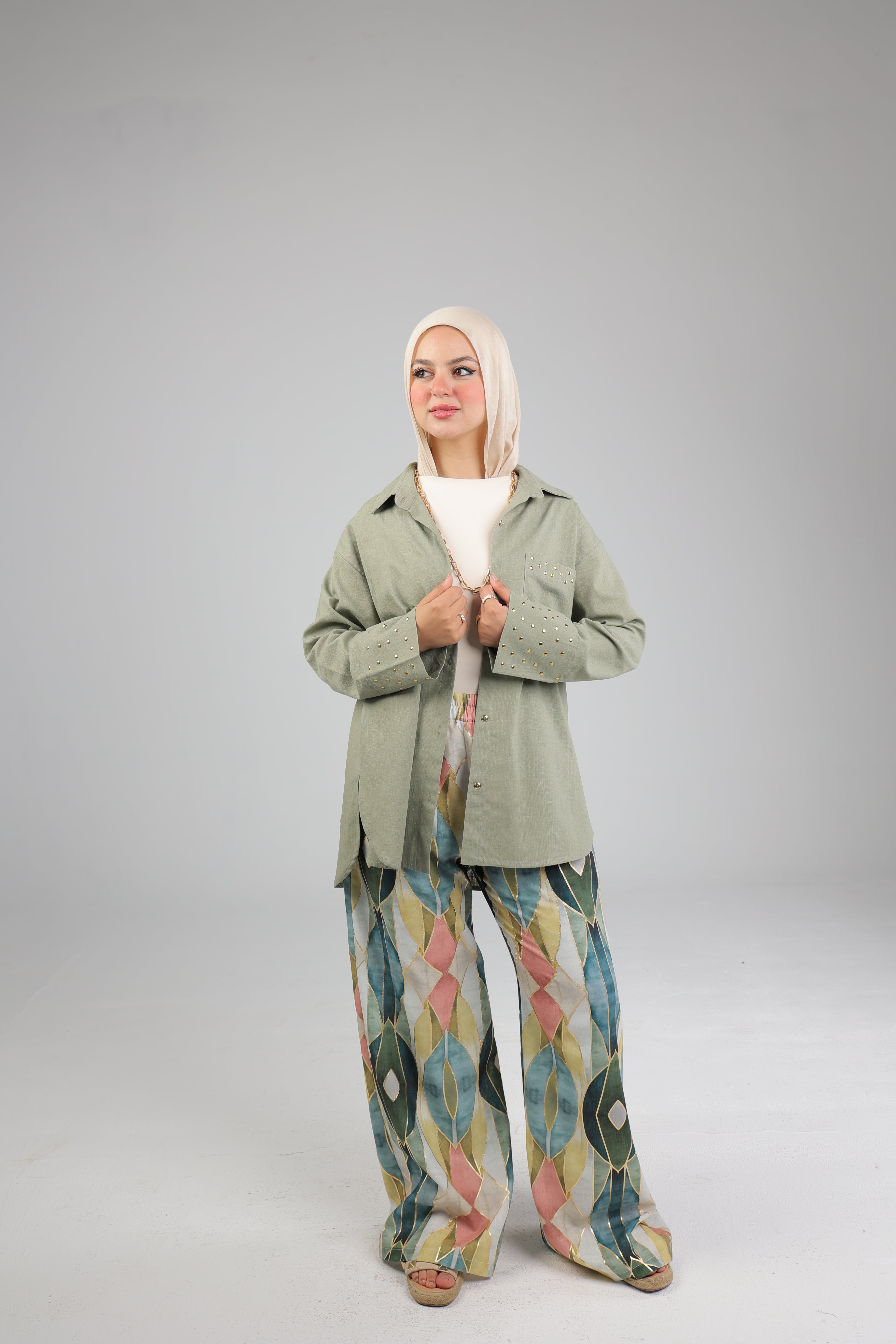 MOSAIC LINEN PANTS