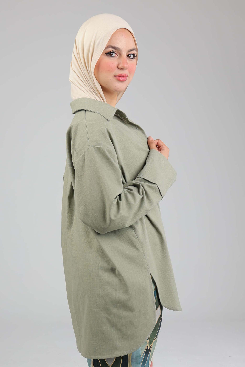 Olive Linen Shirt