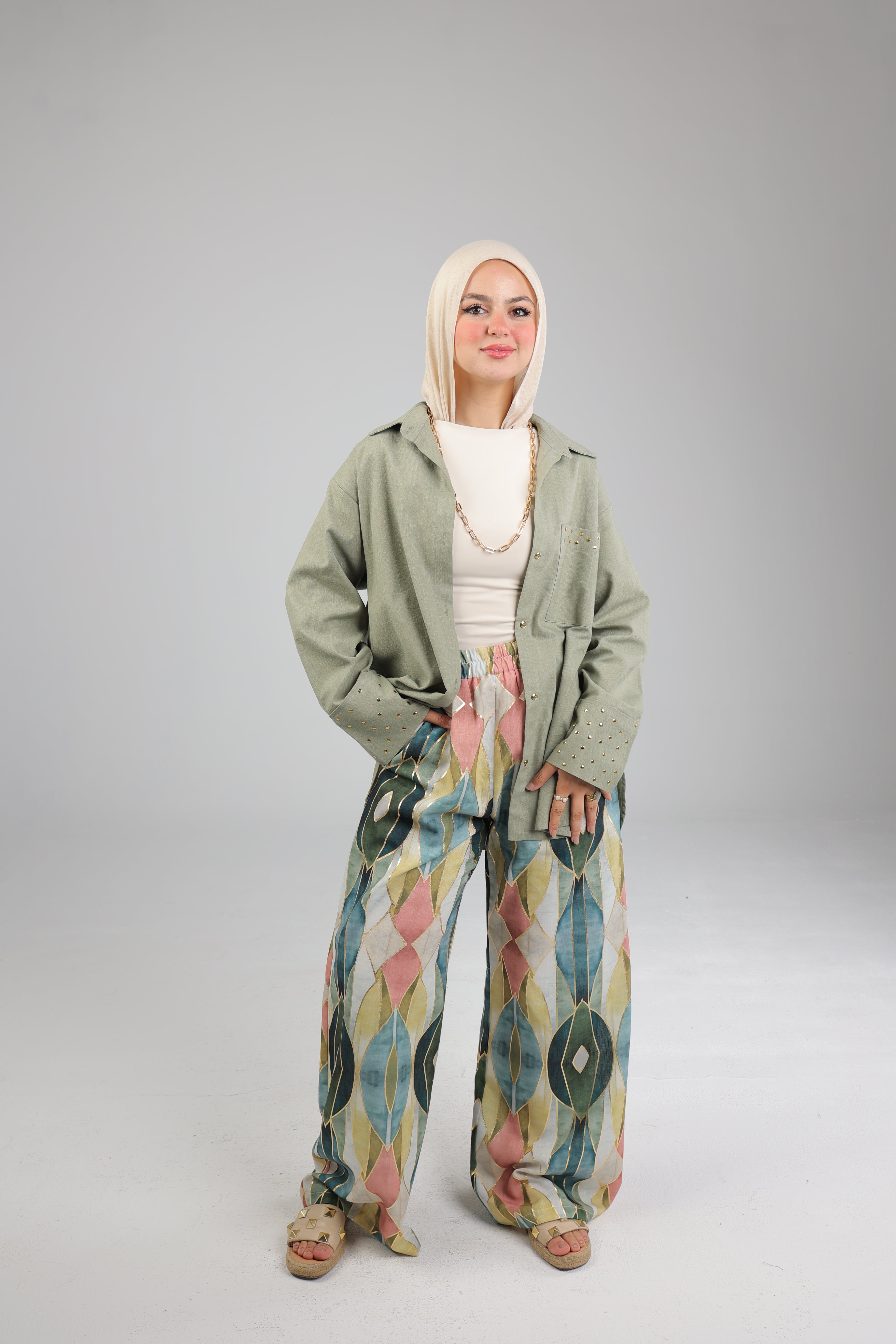 MOSAIC LINEN PANTS